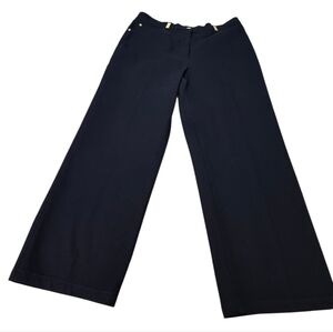 St. John Elegant Navy Blue Wide-Leg Women's Pants- 12 & 14 Office Casual